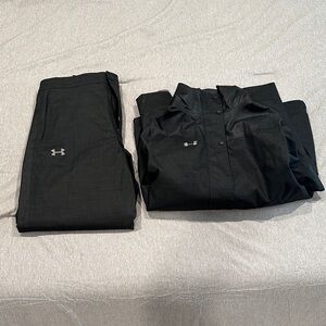 Under Armour Set - UA Stormproof Lined Suit Mens Size Large Top & Bottom (Black)